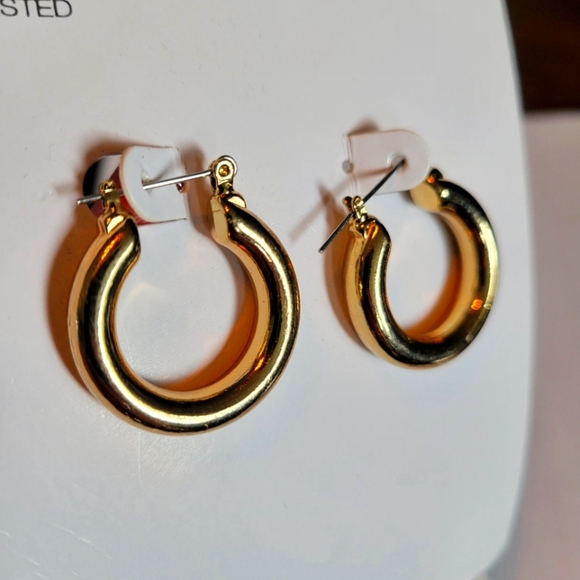 Time and Tru Jewelry - 🌟 Time & Tru Elegant Gold Hoop Earrings Hypo-Allergenic NEW